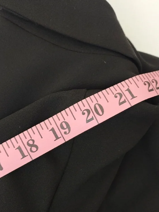 Calvin Klein Black Long Sleeve Midi Sheath Dress Gold Zipper Size 12 - Picture 13 of 15